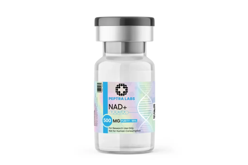 NAD+ 500 mg - fiolka ze związkiem do badań, czystość 99% na etykiecie, Peptra Labs