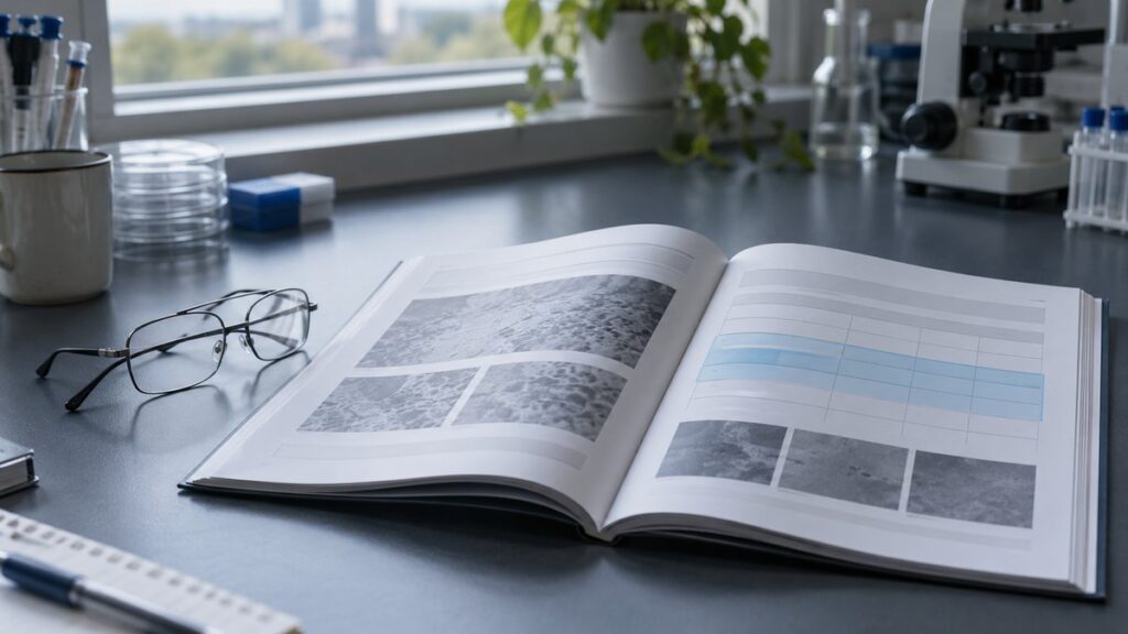 Retatrutide TRIUMPH-1 research paper on a laboratory desk