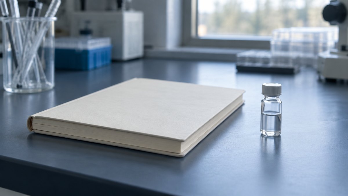 Tirzepatide safety signals: a research vial and notebook on a laboratory bench